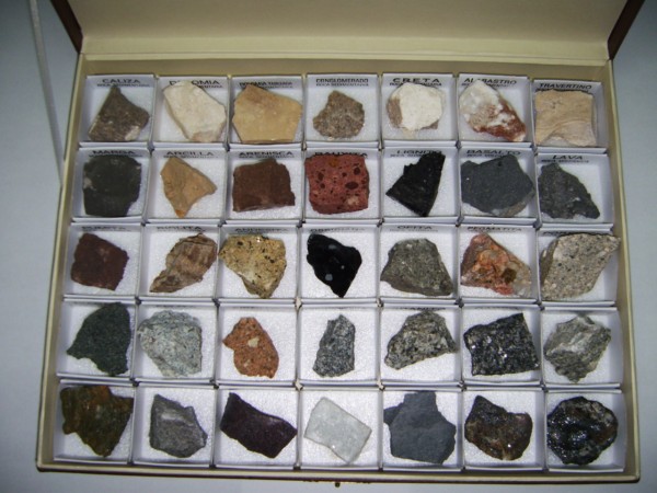 Colección Minerales, 35 muestras
